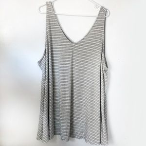 NWT Maurices Soft Striped Gray Tunic Tank 3X